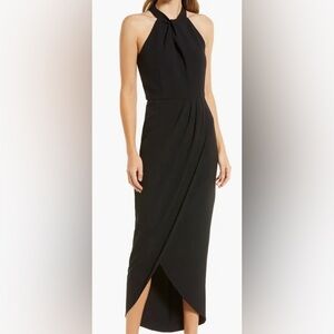 Julia Jordan Knot-Neck Tulip-Hem Midi dress